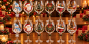 Conjunto de 6 Taças de Vinho Especial de Natal | Taças de Vidro 3D Natalinas